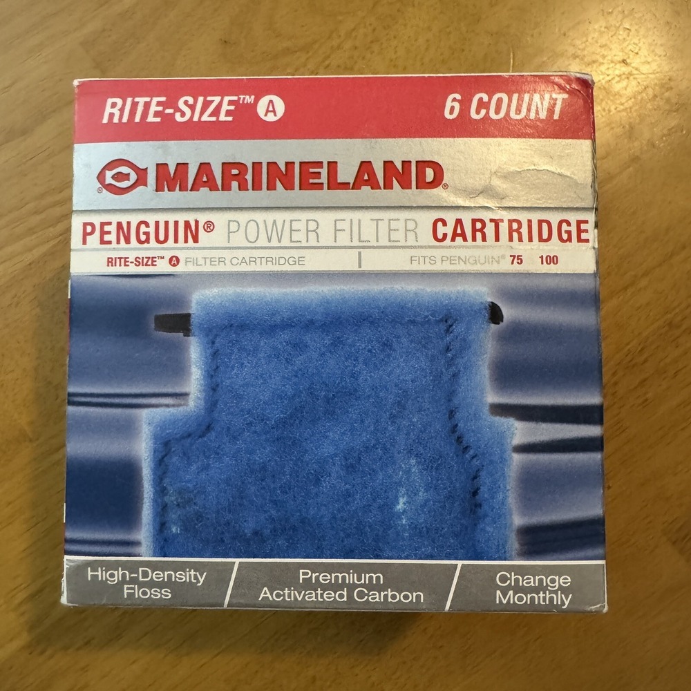 Marineland Rite-Size Cartridge A 6-Pack For Penguin Power‎ Filter 75 & 100